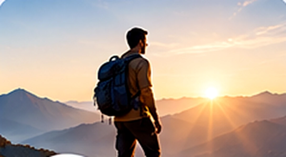 Person looking toward a sunrise over mountains, representing personal growth and new possibilities